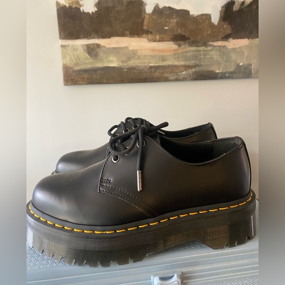 Dr.Martens Black Leather Platforms - Picture 3 of 6